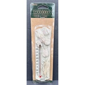 Vtg Natural Accents Stoneworks Indoor Outdoor Thermometer Springfield Precision‎